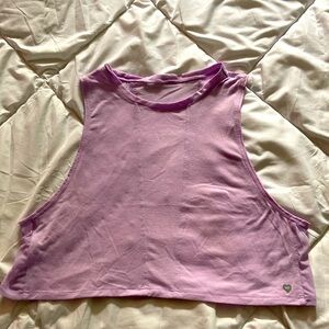 Size large cropped purple workout tank